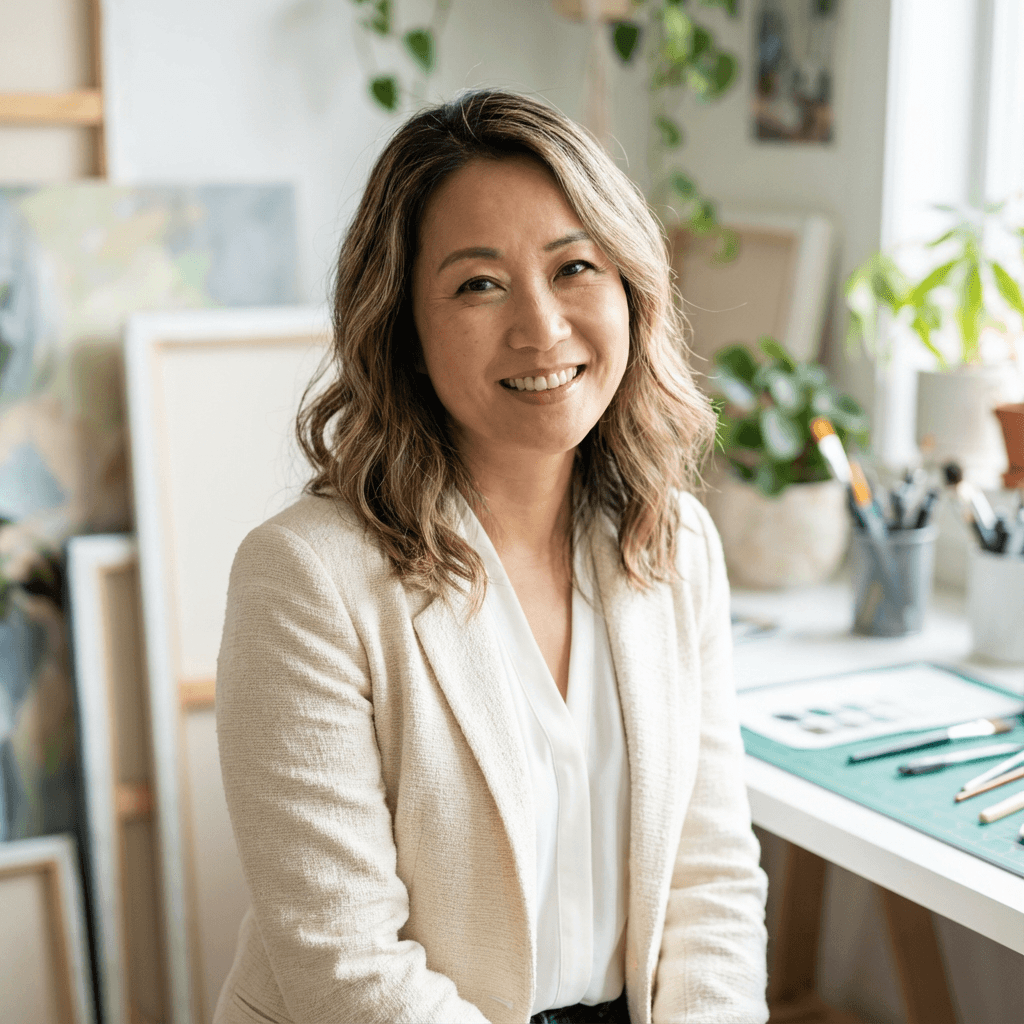 Operations manager in her late 30s in a modern Toronto office