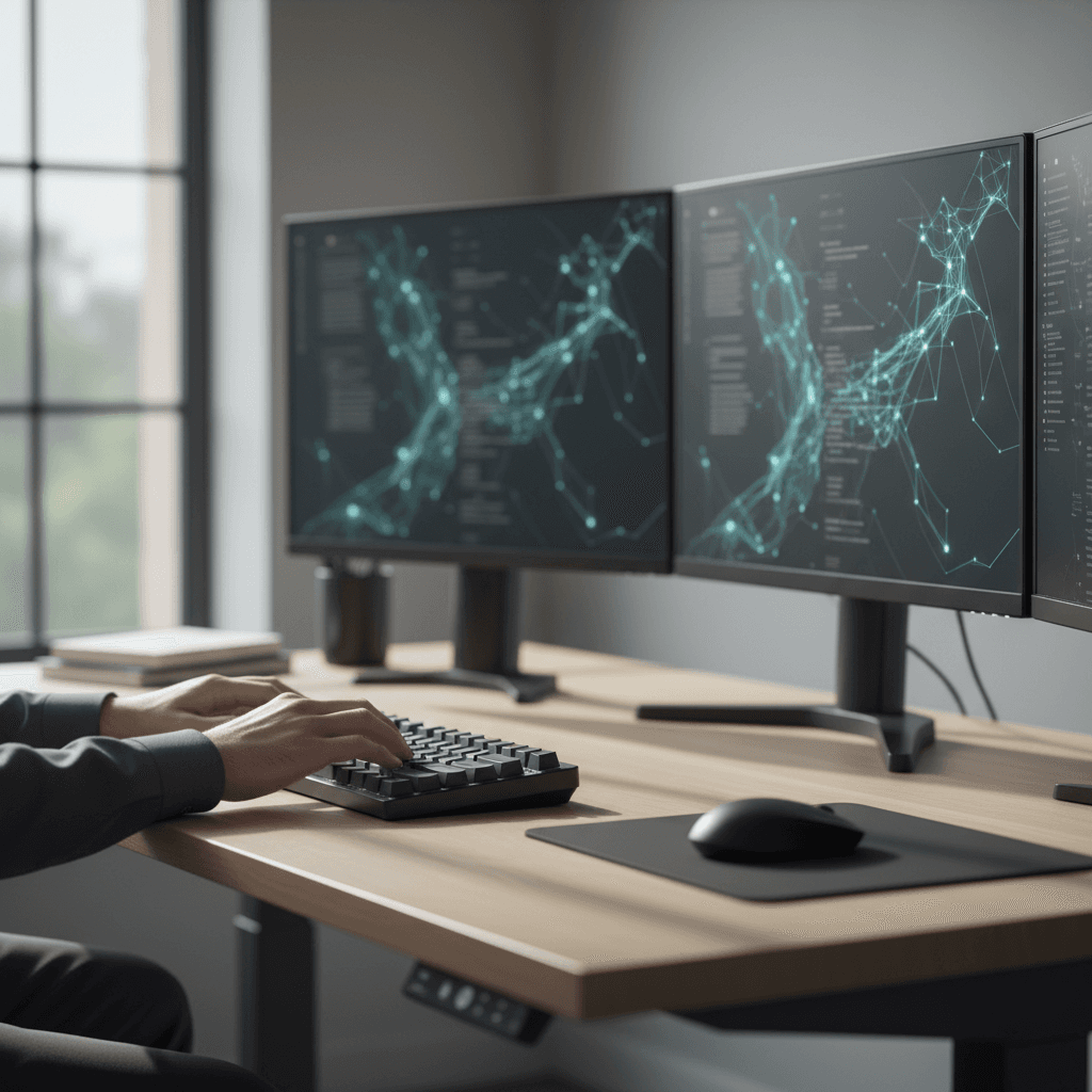 IT professional working on network infrastructure in a modern Toronto office
